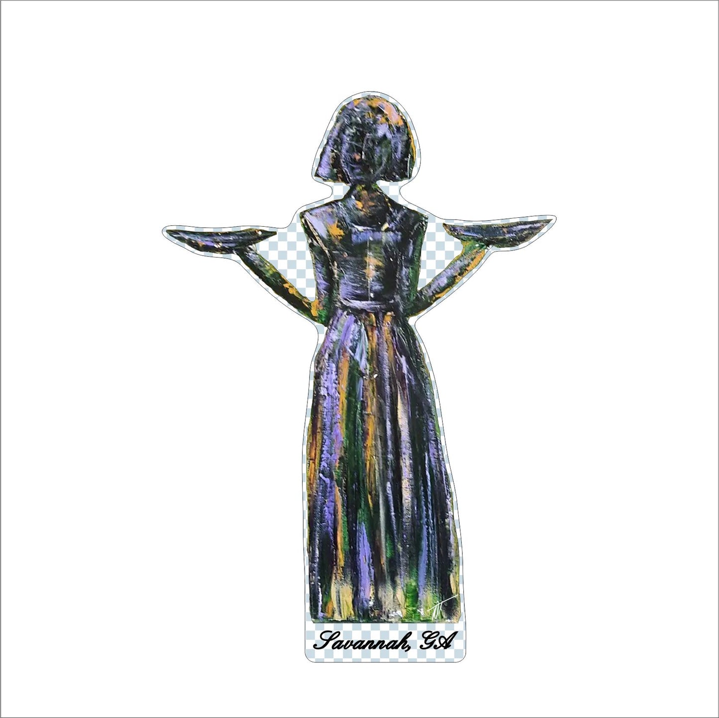 Savannah GA Statue (Smaller) | 0.5in. Acrylic Cutout | Single
