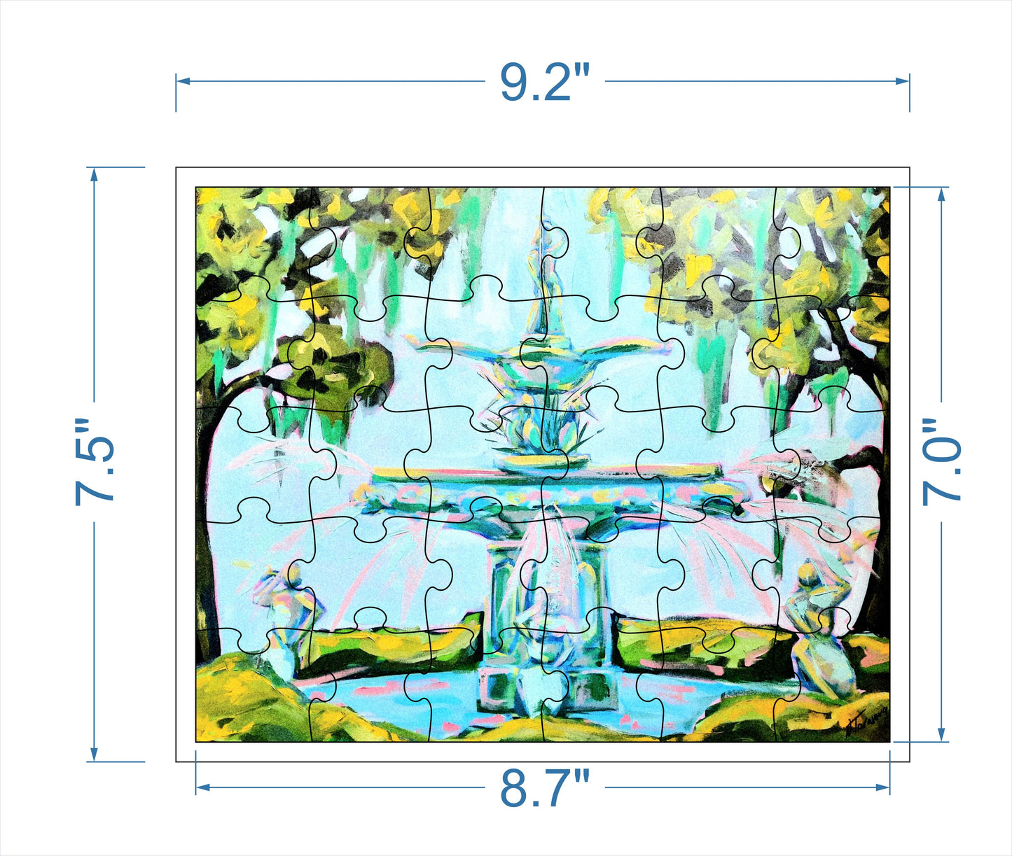 NTA-012 Water Fountain | 0.125 Acrylic Puzzle | Bulk (pack of 15)