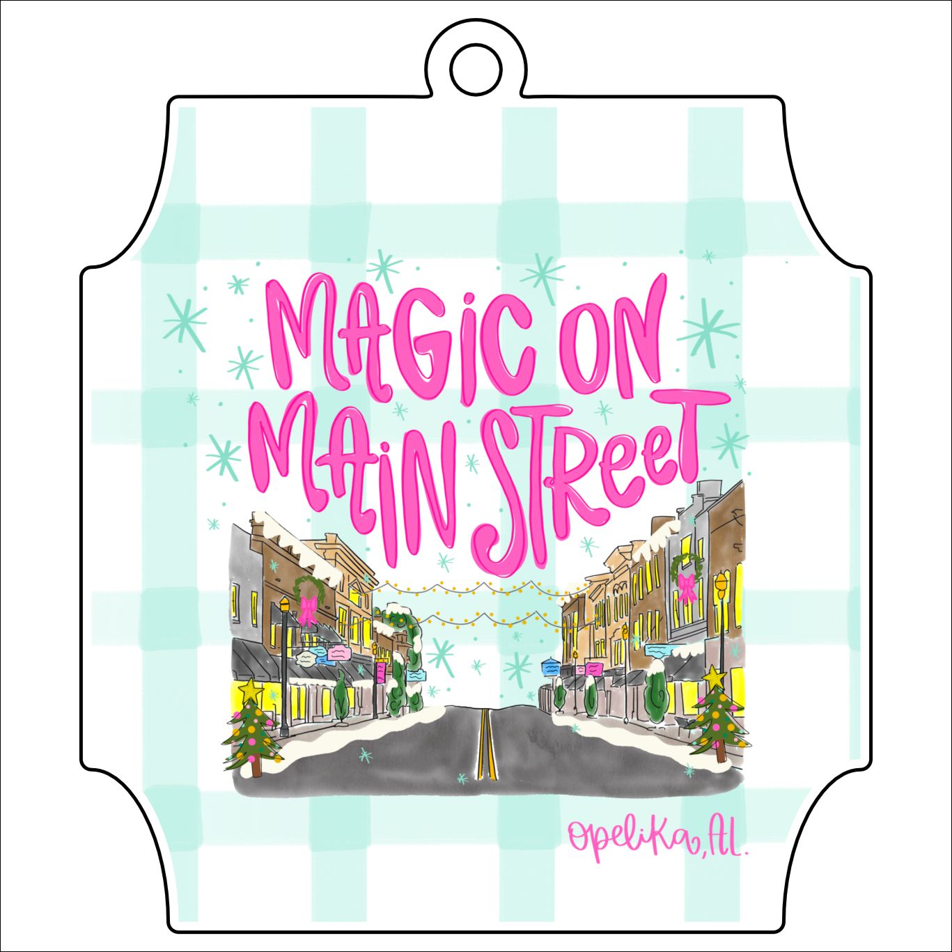 Magic on Main Opeloka | 0.125" Acrylic Ornament | Bulk (50)