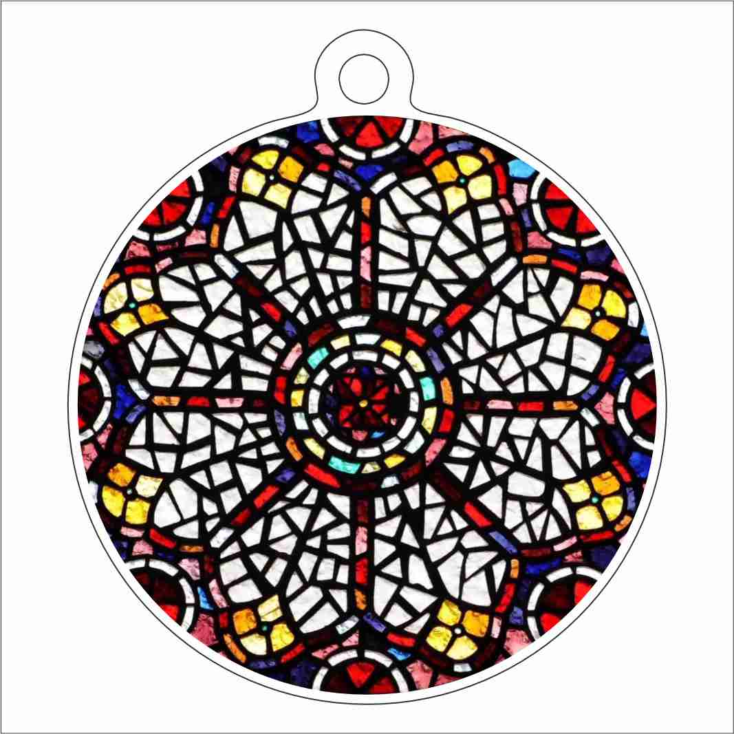 RKR-001 Rose Window | 0.25Acrylic Ornament