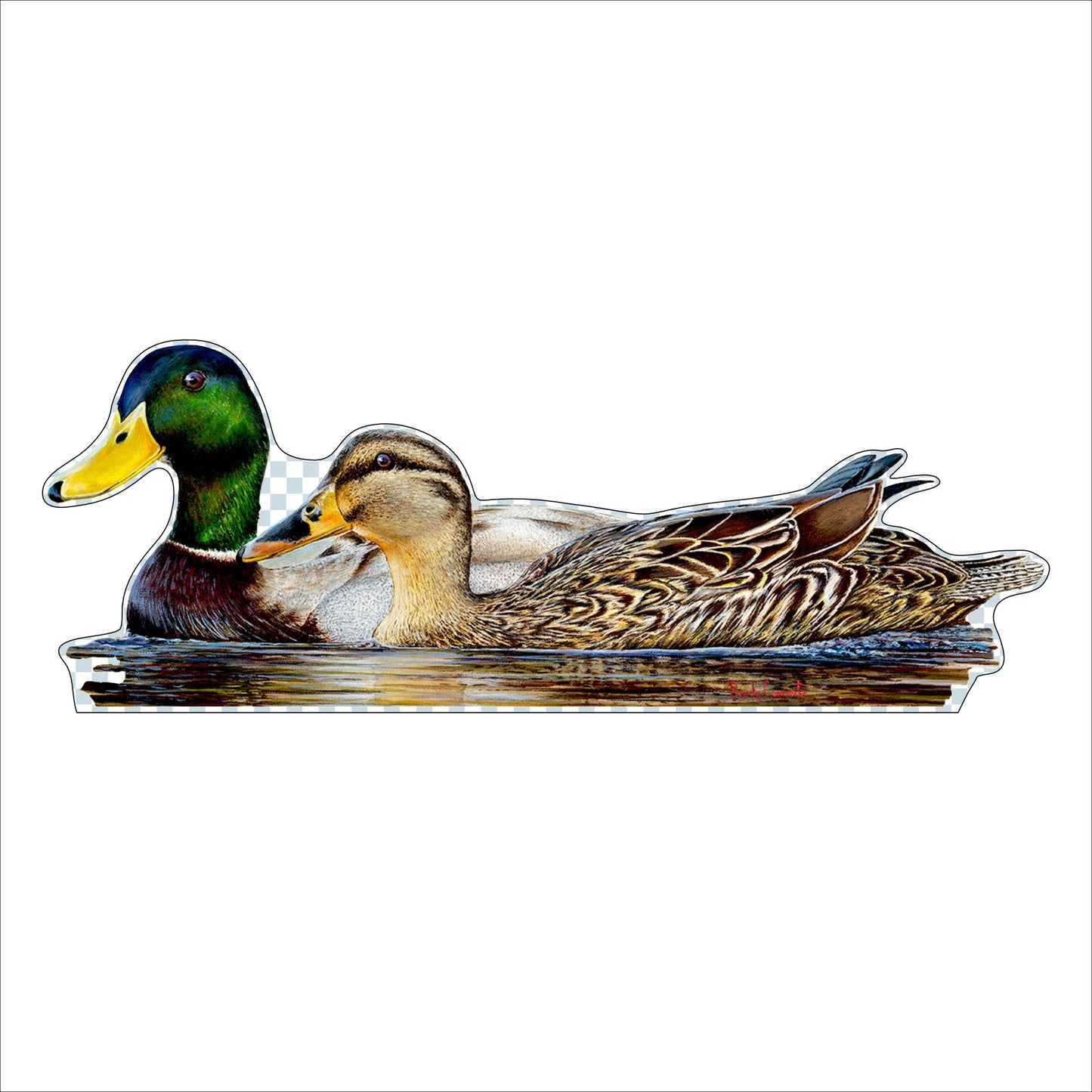 RLC-003 Mallard Ducks | 0.75in. Acrylic Cutout | Case (any 10+)
