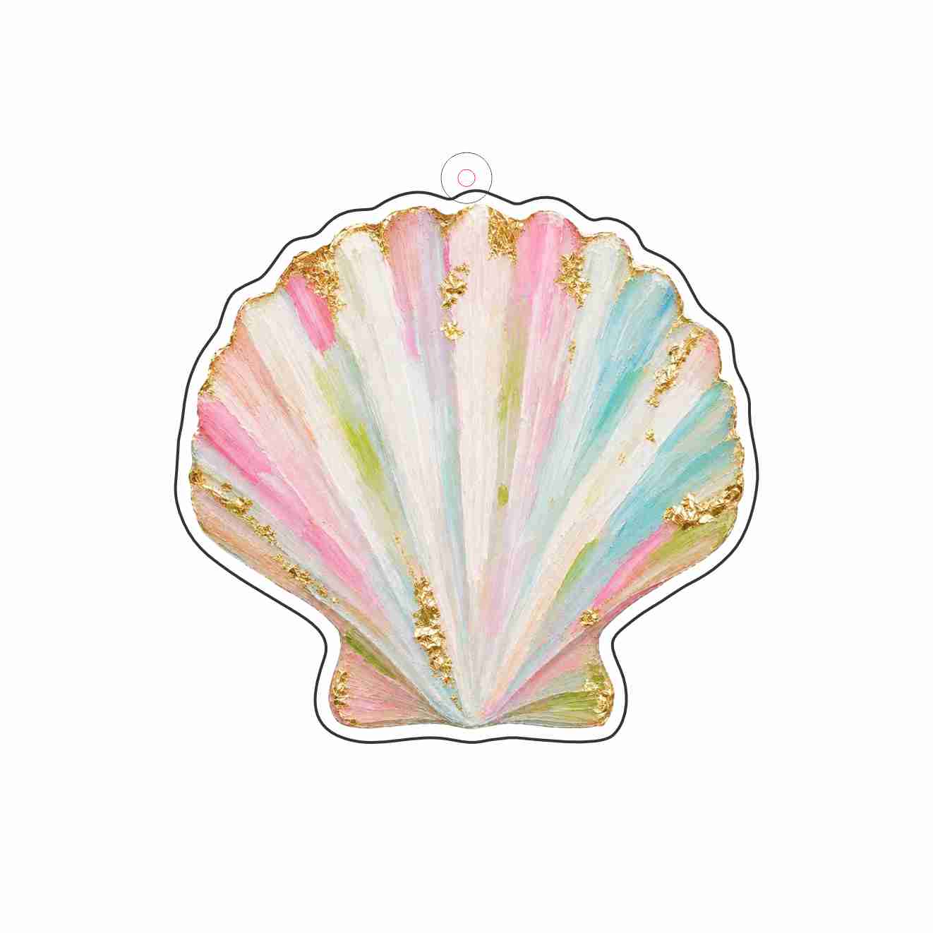 RMC-004 Seashell Jewelry Pendant | 0.125Acrylic Jewelry Pendant | Set of 10