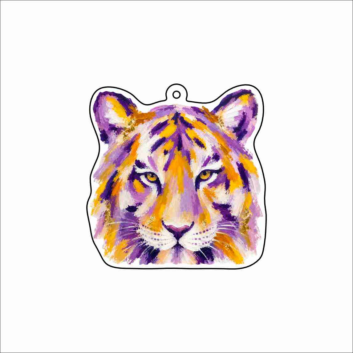 RMC-014 Tiger Purple Jewelry Pendant | 0.125Acrylic Jewelry Pendant | Set of 10