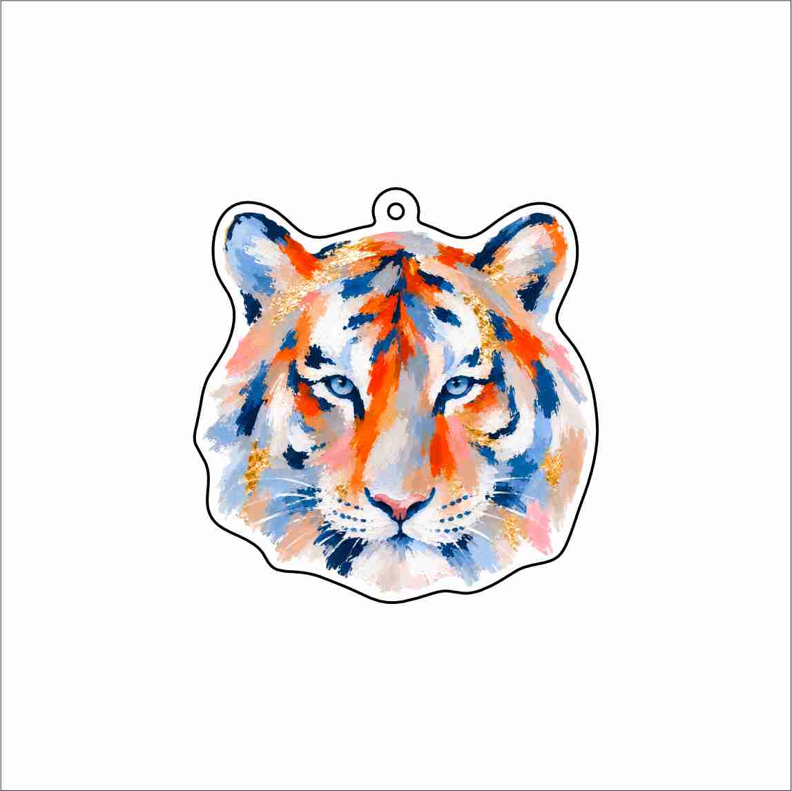 RMC-015 Tiger Blue Jewelry Pendant | 0.125Acrylic Jewelry Pendant | Set of 10
