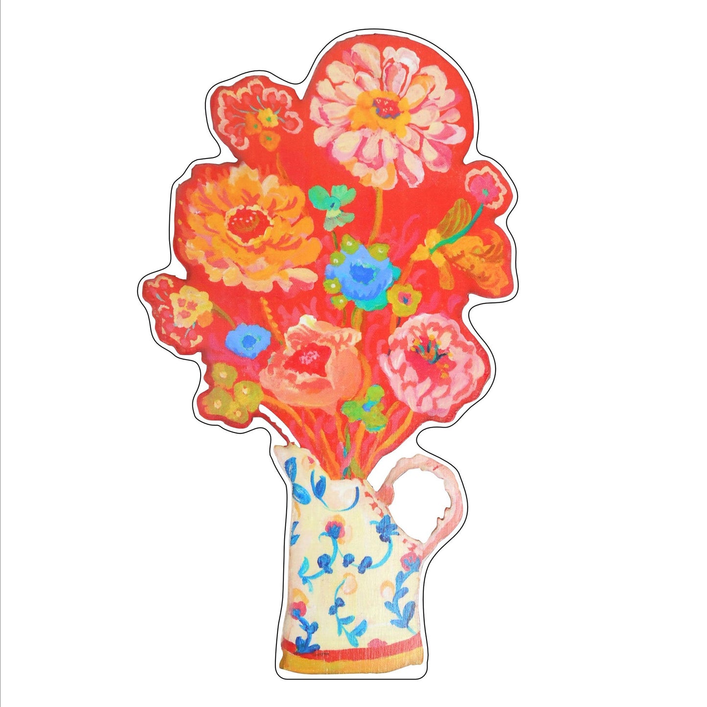 Red Zinnia Flower Mini | 0.50in. Acrylic Mini
