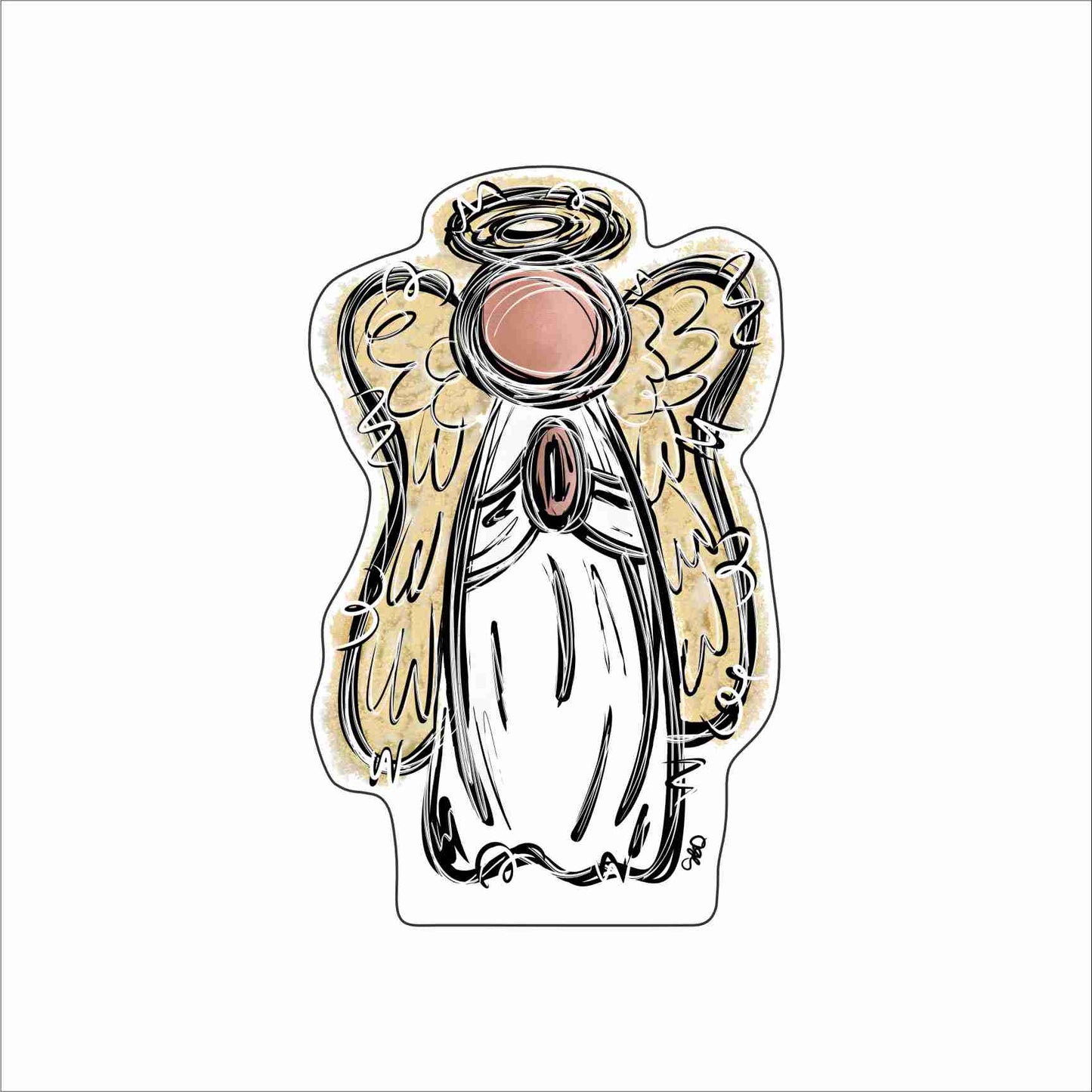 SDD-007 Angel in White Dress Mini | 0.50Acrylic Mini Contour