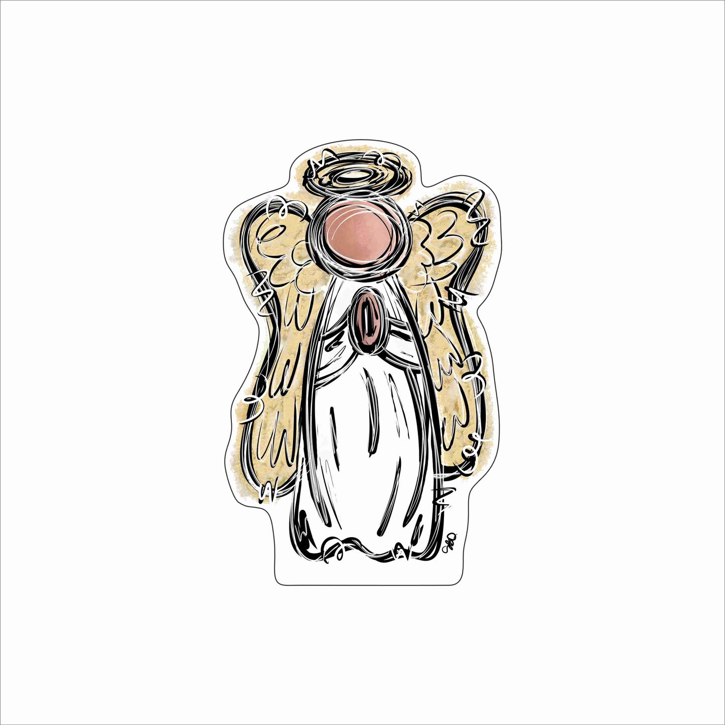 SDD-013 Angel in White Dress | 0.75Acrylic Contour