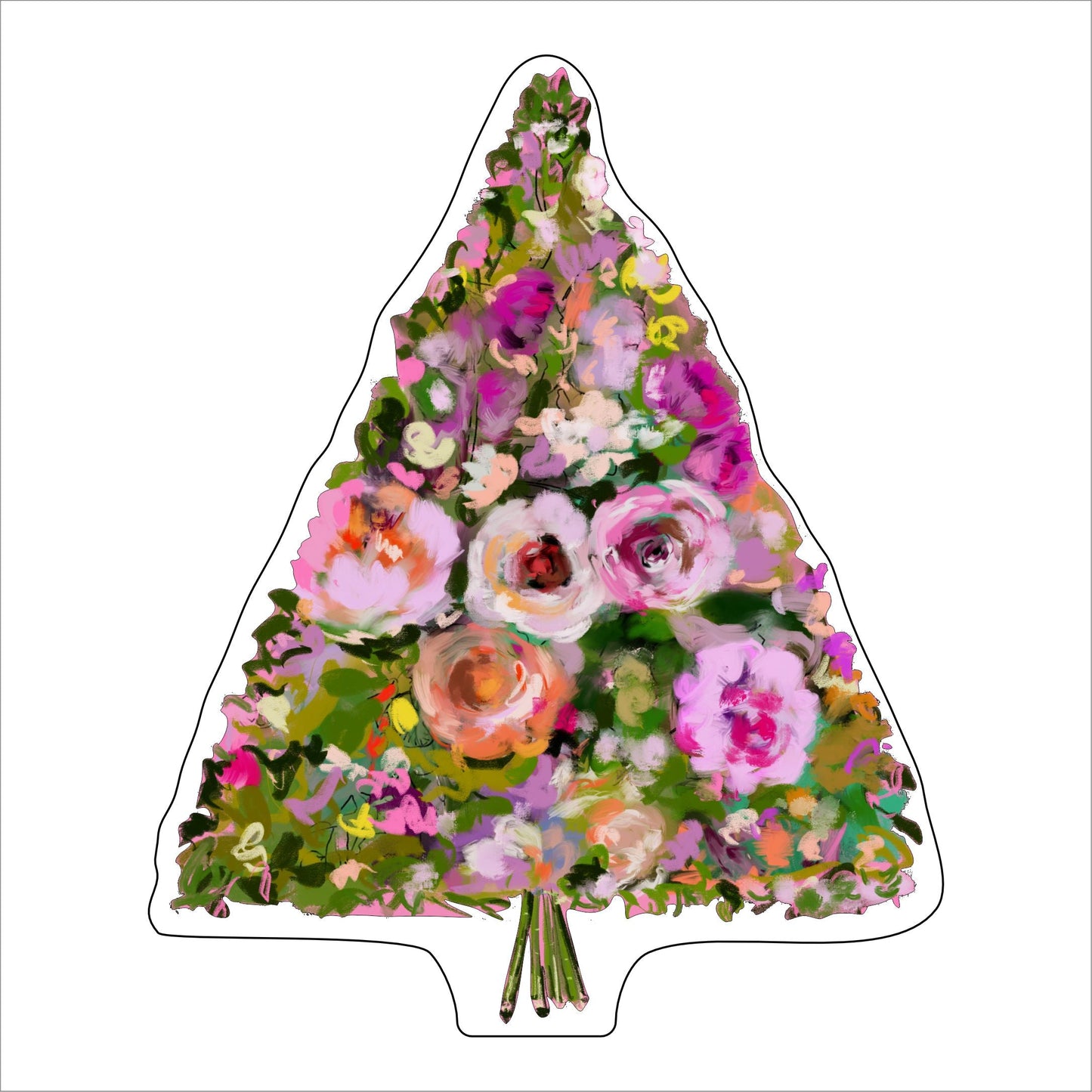 SDH-002 Flower Tree | 0.75Acrylic Contour |