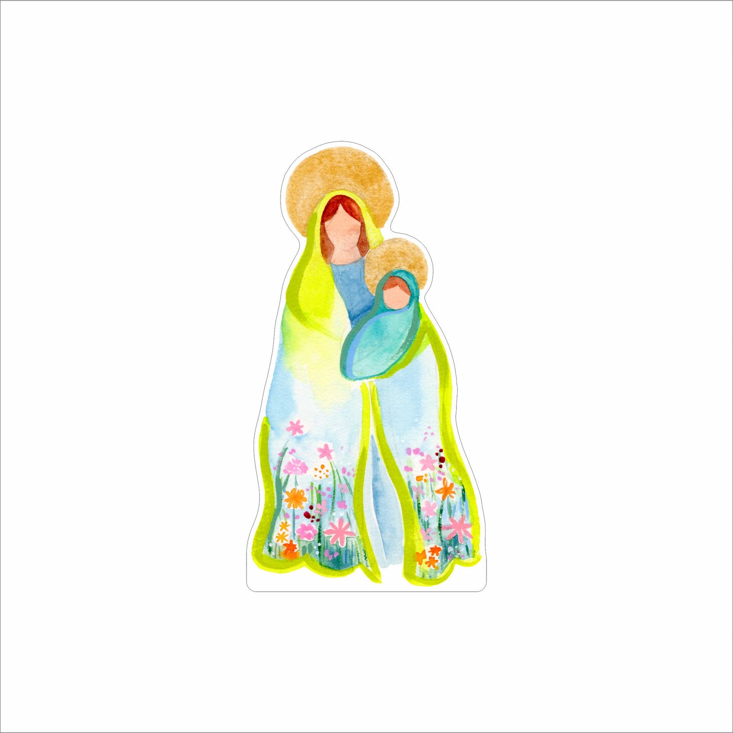 SMJ-008 Mary & Jesus Mini | 0.50Acrylic Mini Contour