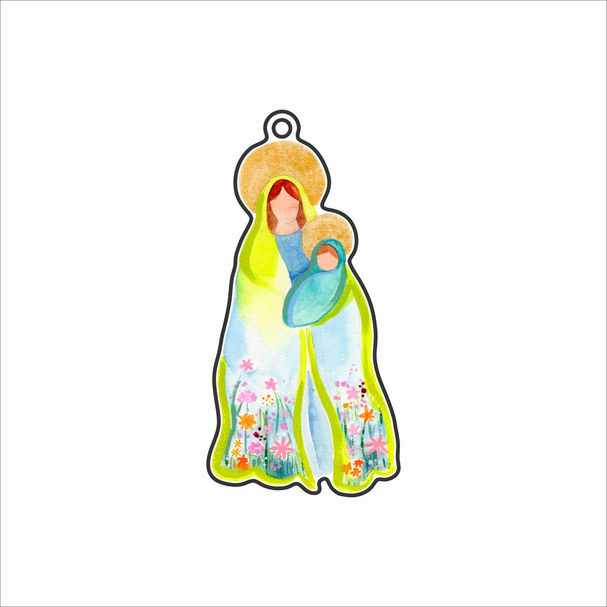 SMJ-016 Mary & Jesus Ornament | 0.25Acrylic Ornament