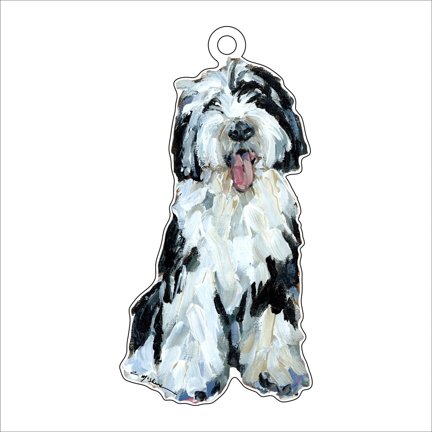 Sheepadoodle 2 | 0.25in. Acrylic Ornament | Case of 25