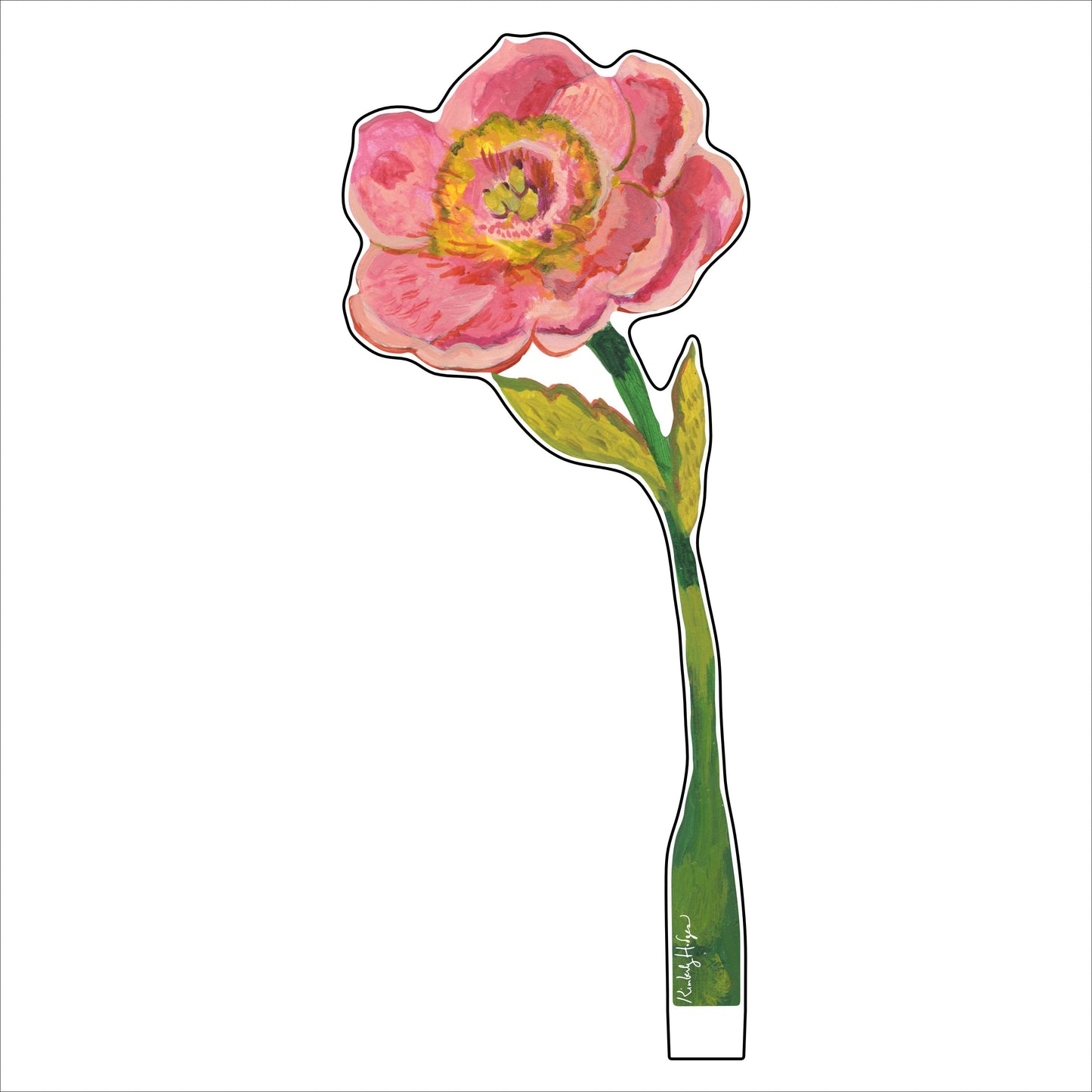 Sweet Pink Peony | 0.25in. Acrylic Floral