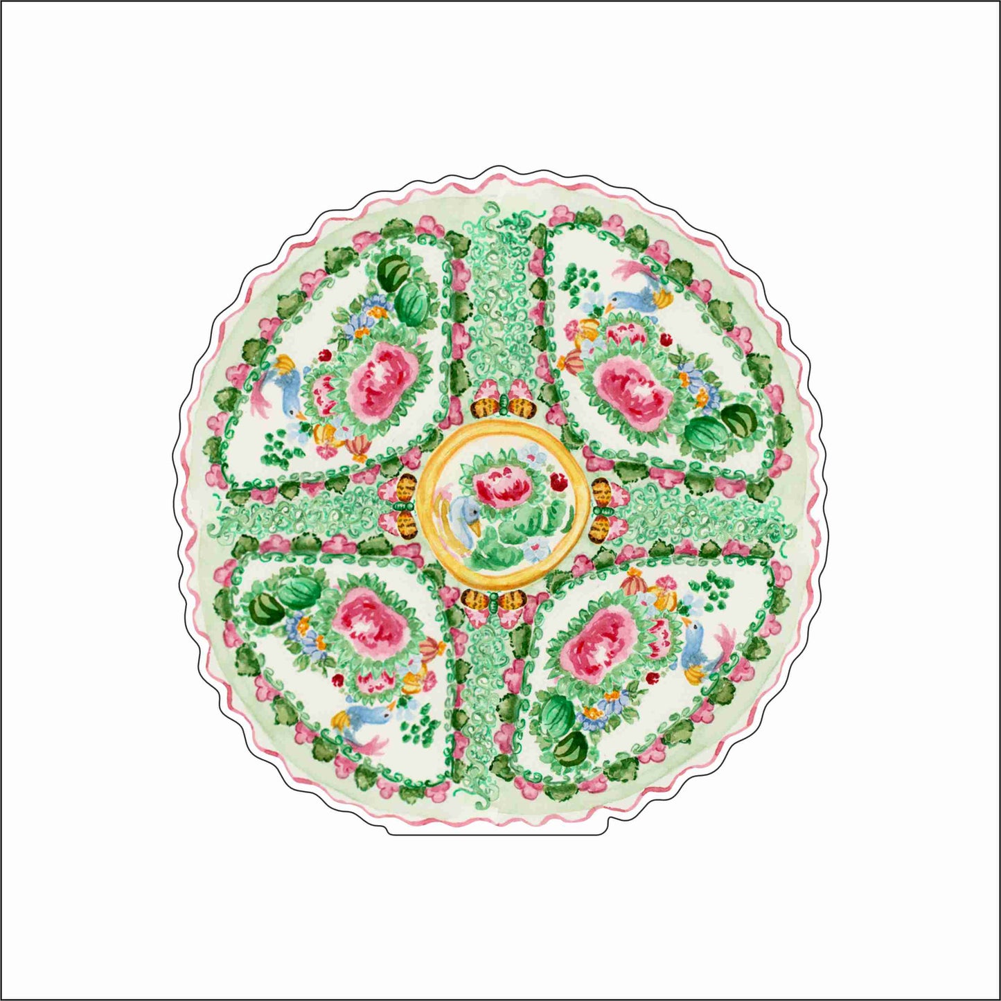 TAN-001 Rose Medallion | 0.75Acrylic Contour