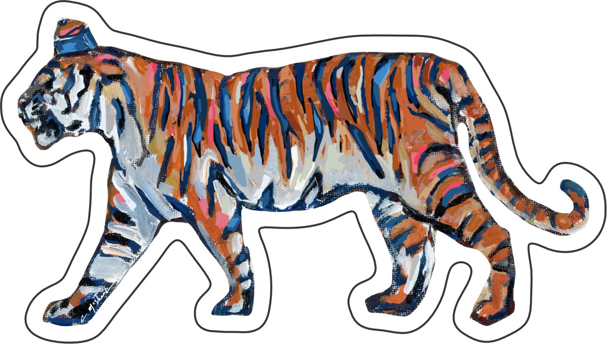 CMS-579 Tiger Blues Sticker | Removeable Sticker | Set of 10