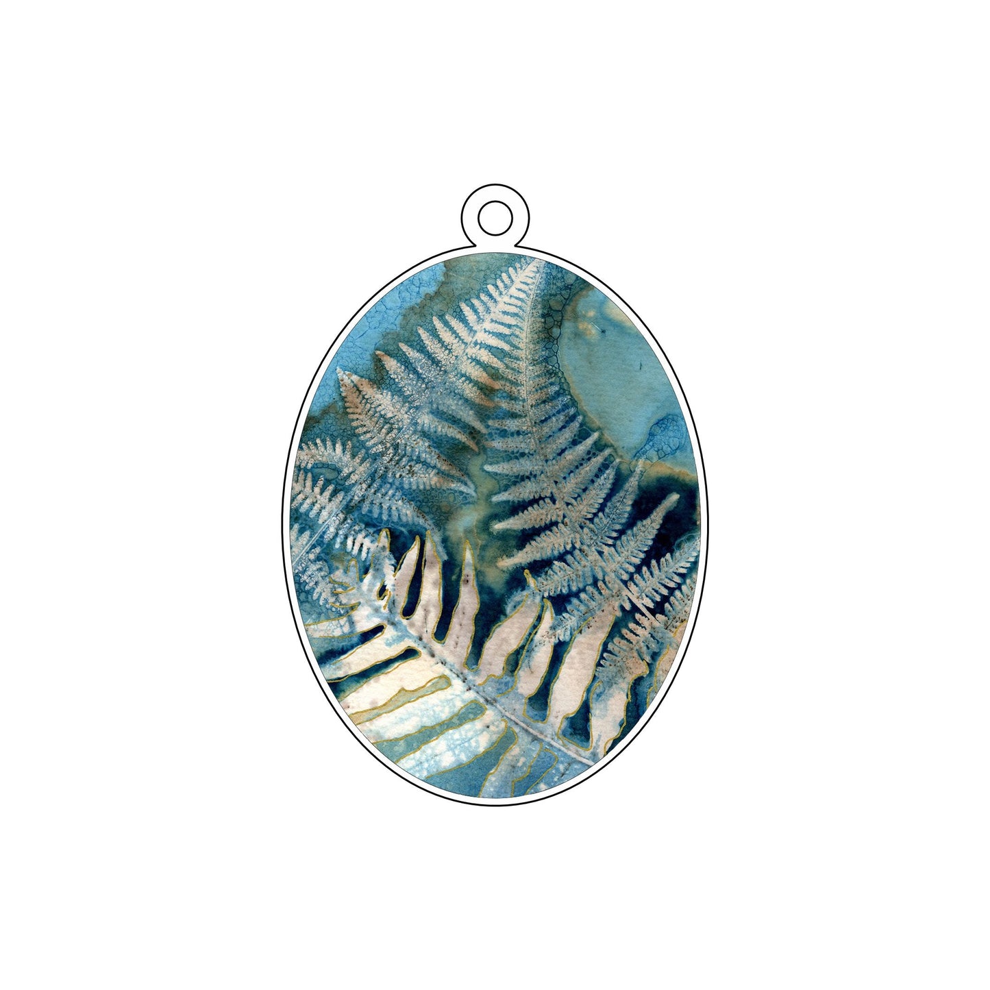WMA-023 Fern Trio Ornament | 0.25Acrylic Ornament |