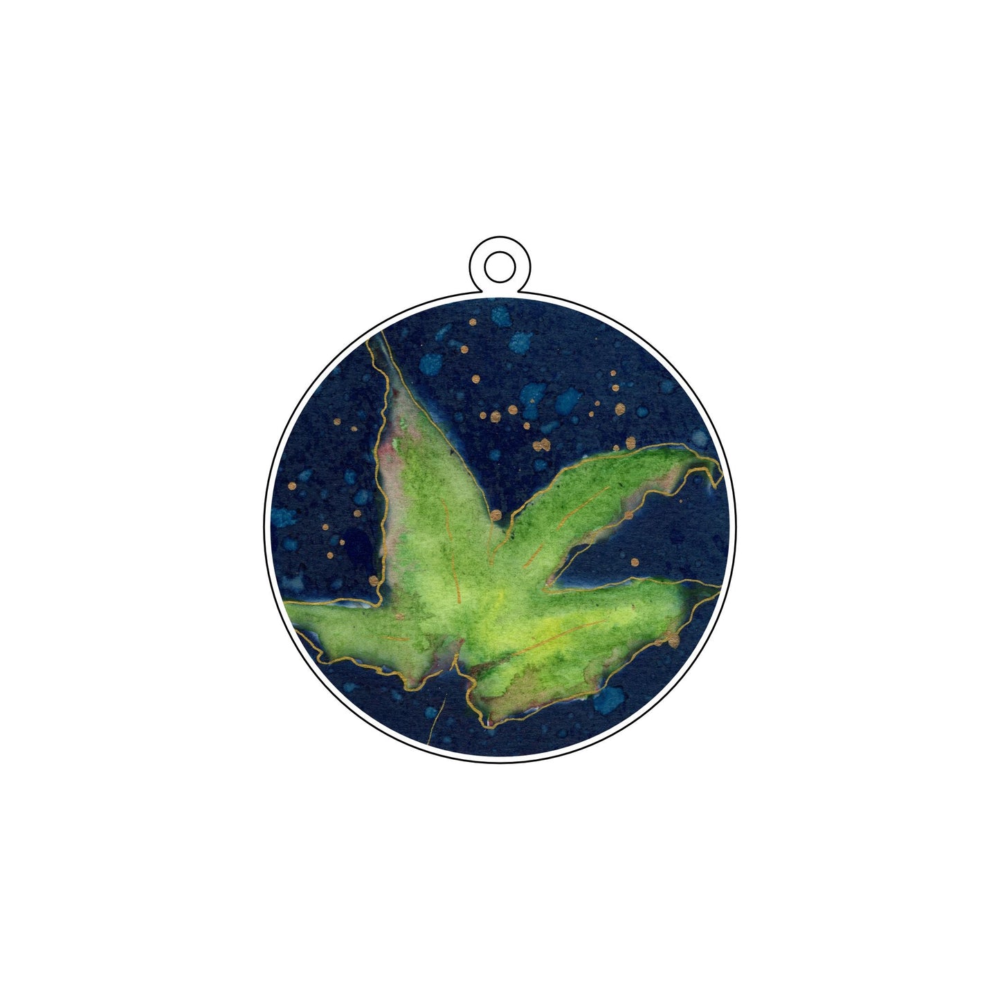 WMA-039 Leaf Ornament | 0.25Acrylic Ornament |