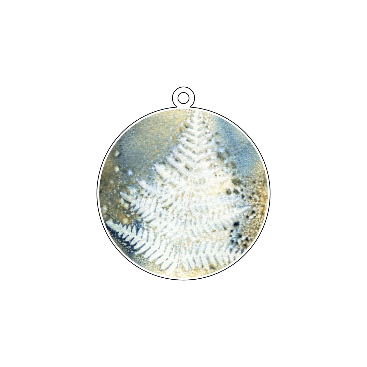 WMA-043 Winter Fern Ornament | 0.25Acrylic Ornament | Case of 25