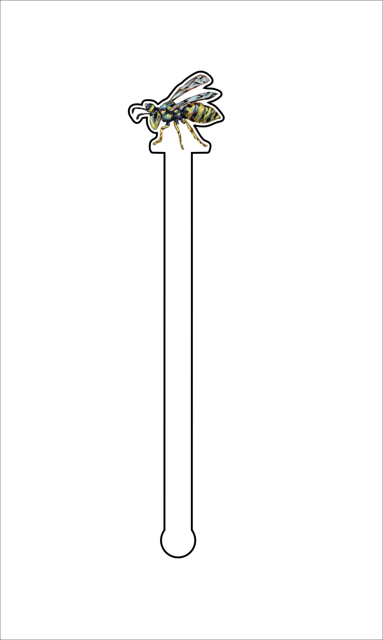 CMS-651-C4 Yellow Jacket Drink Stirrer | 0.125Acrylic Stirrer | Set of 4