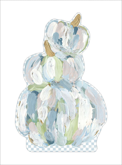 AWA-019 Blue Pumpkin Stack | 0.75in. Acrylic Cutout |
