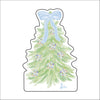 KRC-011-C4 Green Abstract Christmas Tree Magnet | 0.125Acrylic Magnet | Case of 4