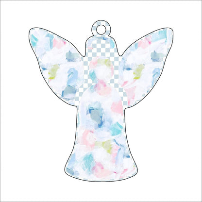 AWA-029 Angel A Ornament | 0.25in. Acrylic Ornament |