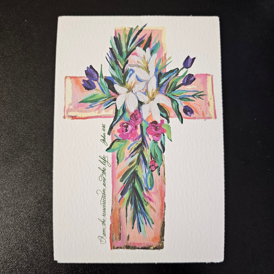 Cross 4x6 Print | Watercolor Paper | Bulk (Sold in batches of 45)