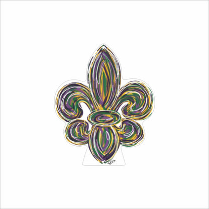 SDD-017 Mardi Gras Fleur de Lis Mini | 0.50Acrylic Mini Contour