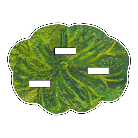 KHA-S003 Triple Stand Green Lotus | 0.50in. Acrylic