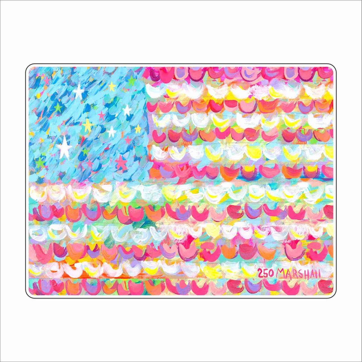 LAM-020 Party Like It's 1776 Block | 0.75Acrylic Contour