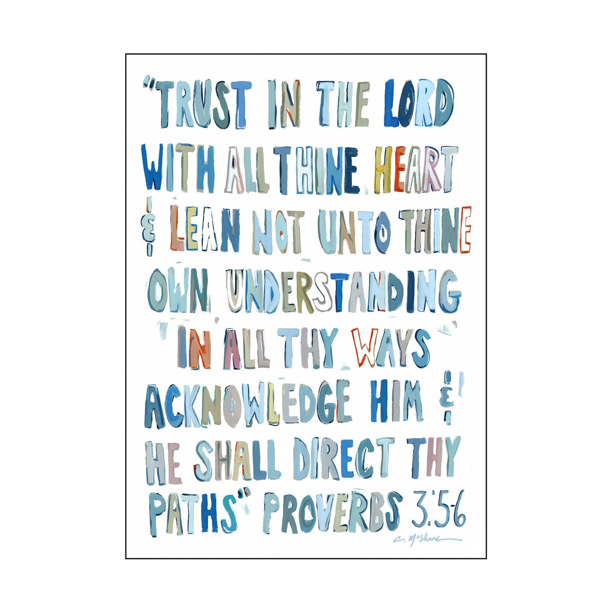 Proverbs Blue 5x7  | 0.75in. Acrylic Cutout | Case Bundle any 10+ (Pack of 1)