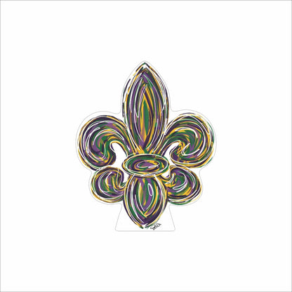 SDD-017 Mardi Gras Fleur de Lis Mini | 0.50Acrylic Mini Contour
