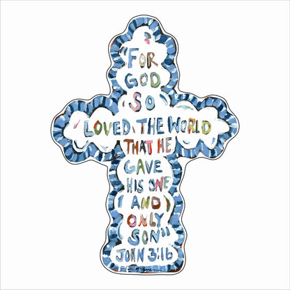 CMS-1876 He Saved Cross Wall Giclee | 0.25Acrylic Giclee