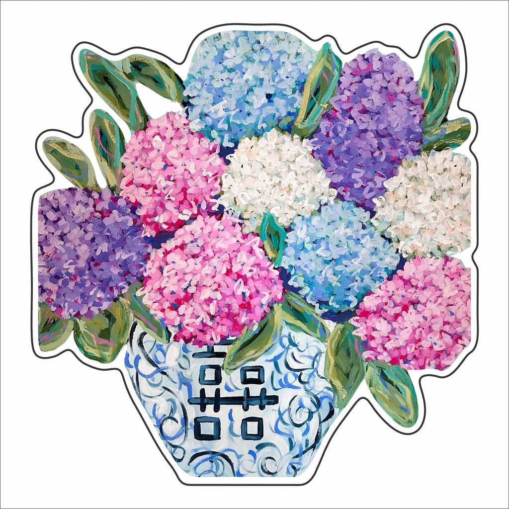 PPP-011 Her Hydrangeas Make Her Happy Colorful | 0.75Acrylic Contour