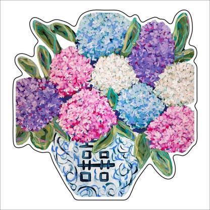 PPP-011 Her Hydrangeas Make Her Happy Colorful | 0.75Acrylic Contour