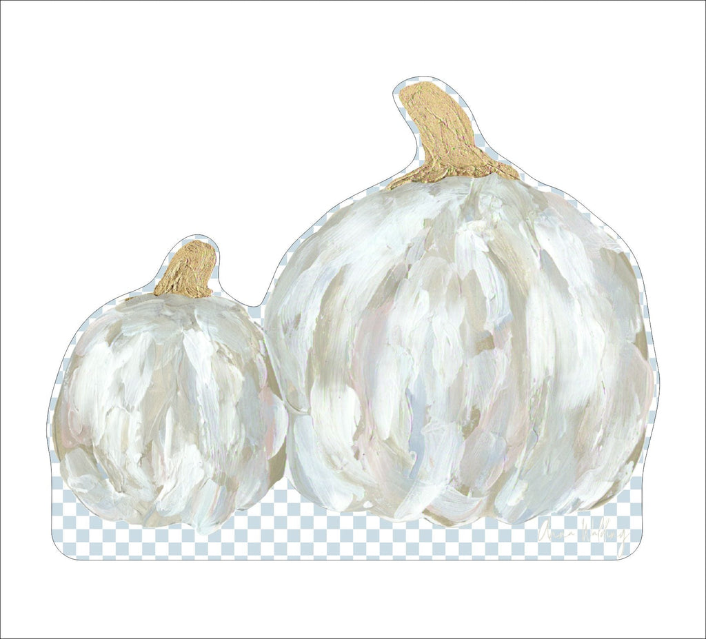 AWA-011 White Pumpkins | 0.75in. Acrylic Cutout |