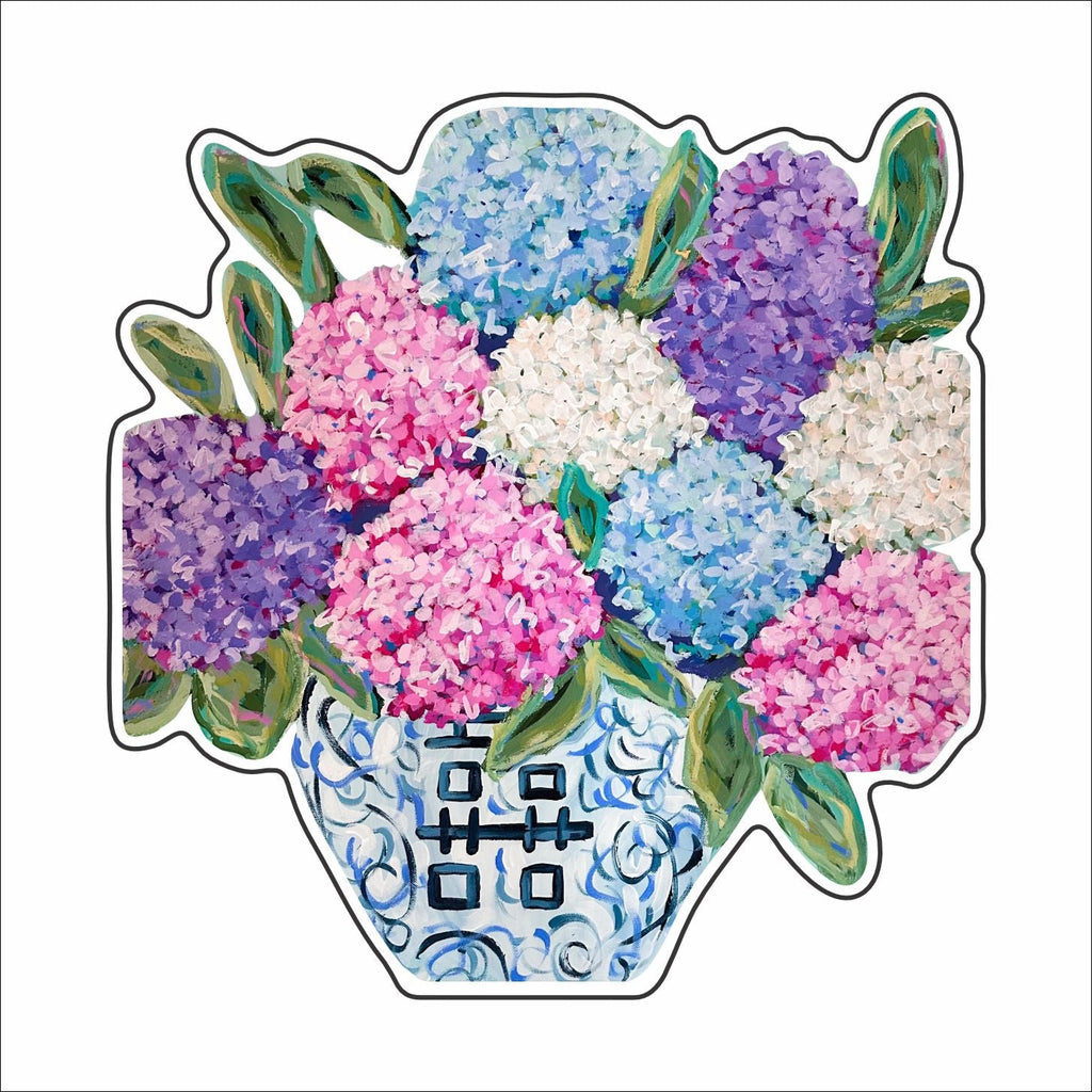 PPP-012 Her Hydrangeas Make Her Happy Colorful Mini | 0.50Acrylic Mini Contour