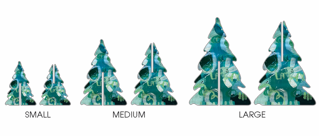 3D Tree - Set of 3 | 0.25 Acrylic | Case Bundle of 1 (Pack of 3)
