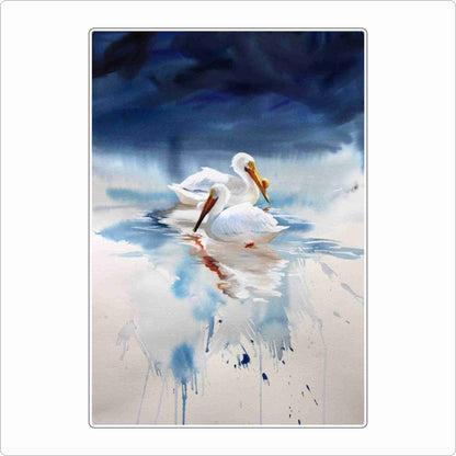 GAS-004 White Pelicans Block | 0.75Acrylic Contour