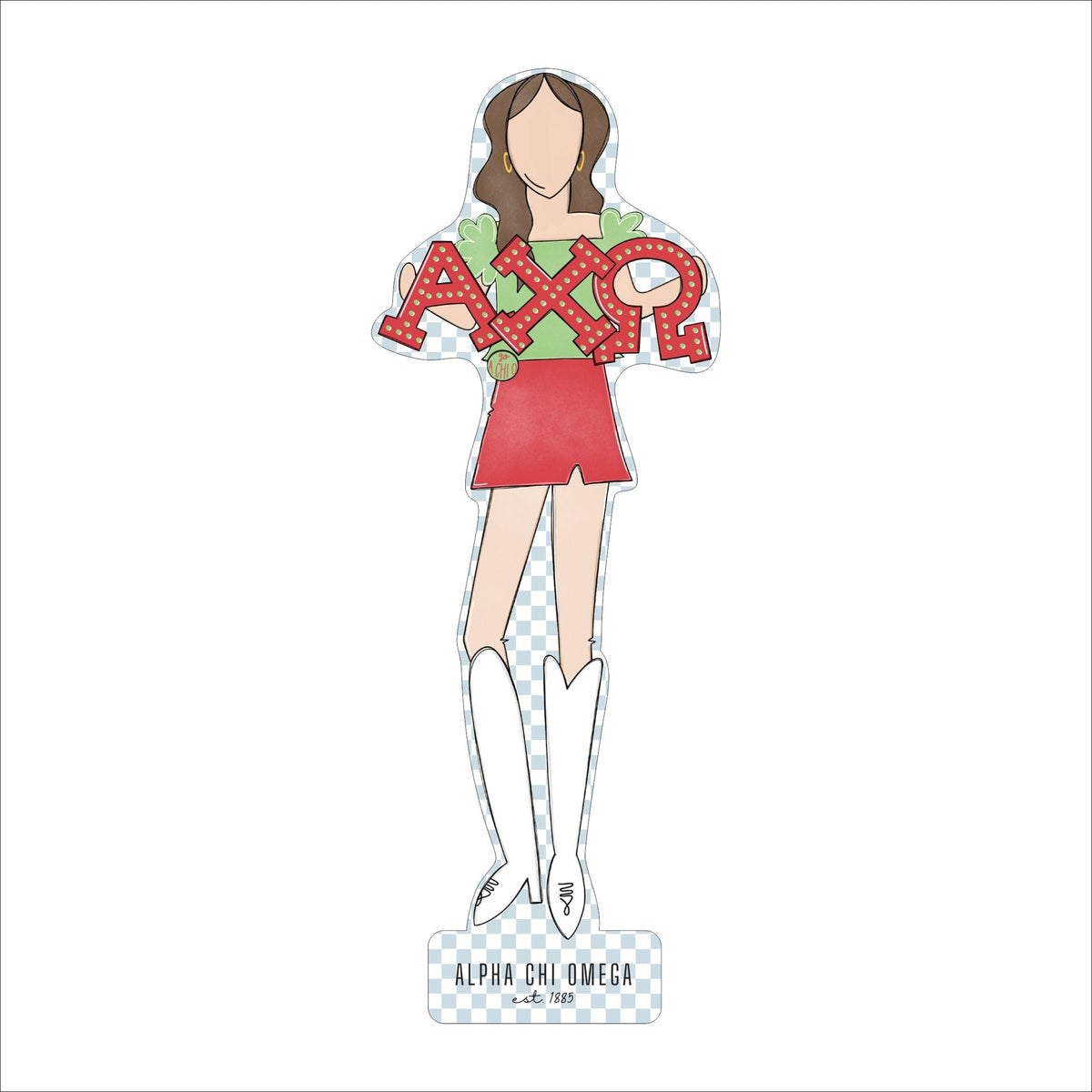 MSH-005 A Chi O 1 | 0.75in. Acrylic Cutout  |