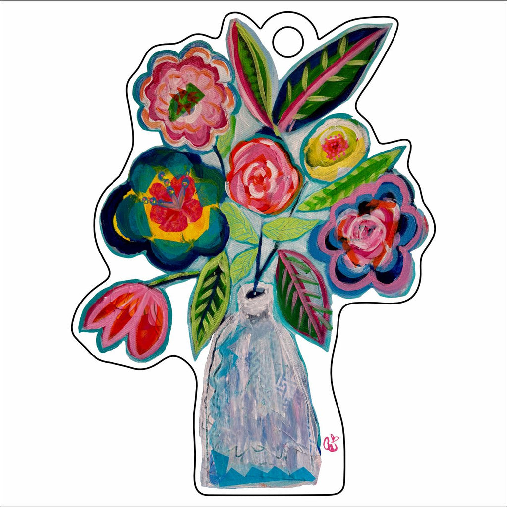 LBR-129 Pretty Petals Floral Ornament | 0.25Acrylic Ornament |