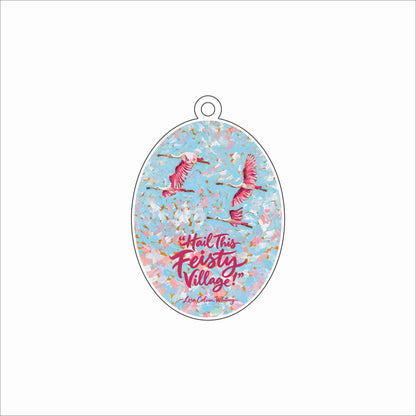LAM-034 Feisty Village Lora Colvi Whitney  Ornament | 0.25Acrylic Ornament