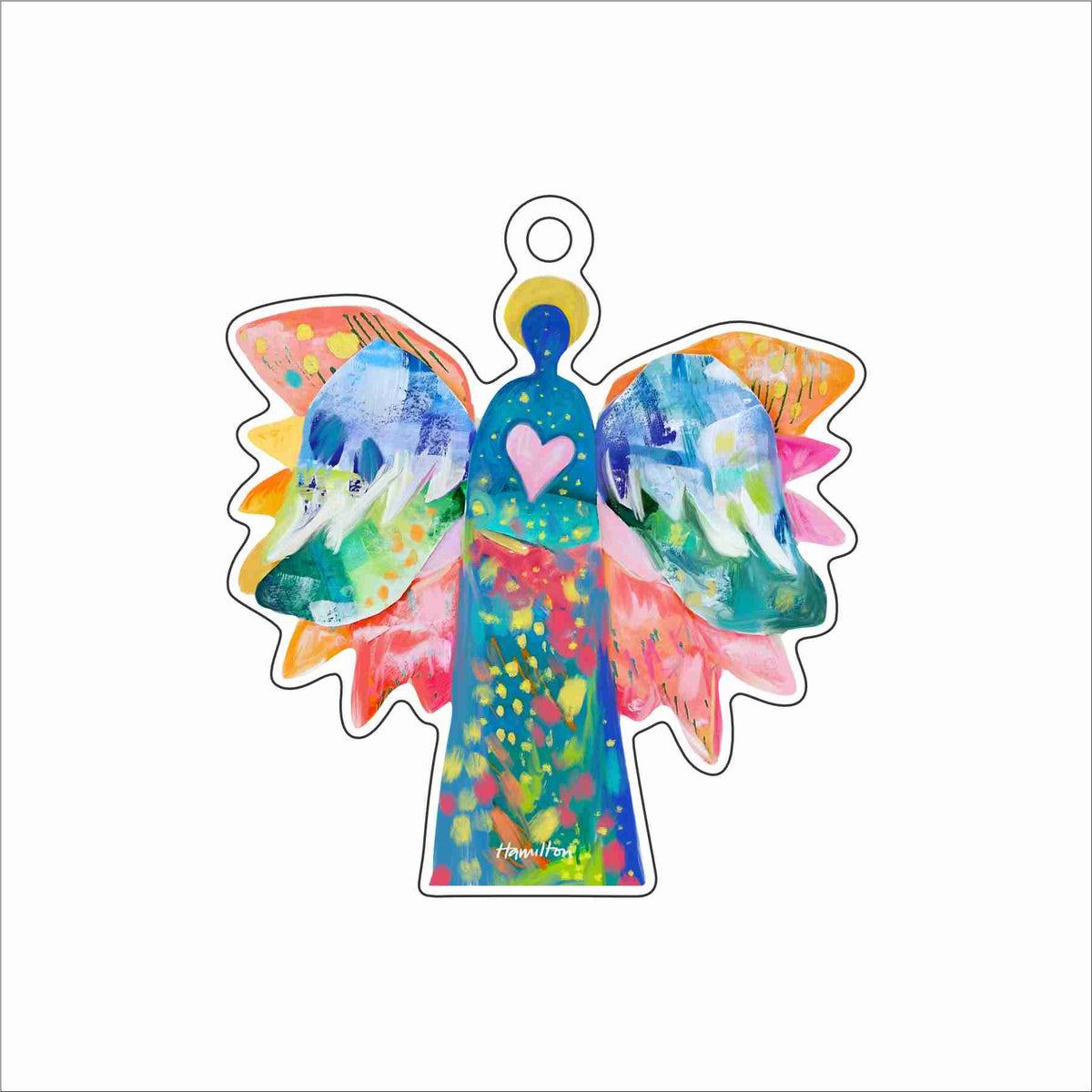 JHA-003 Celebration Angel Ornament | 0.25Acrylic Ornament
