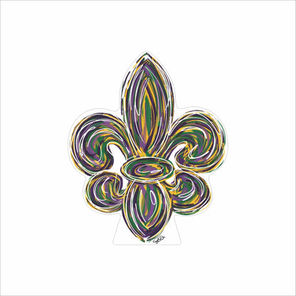 SDD-016 Mardi Gras Fleur de Lis | 0.75Acrylic Contour