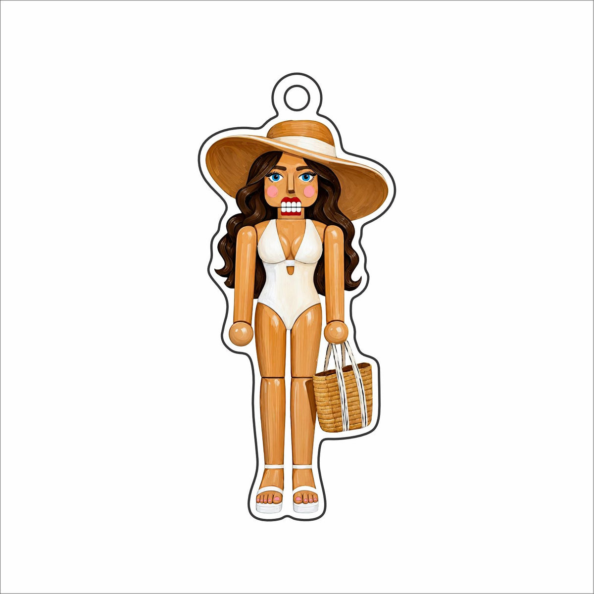 BLA-067 Brunette Nutcracker Ornament | 0.25Acrylic Ornament