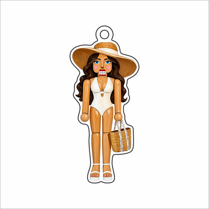 BLA-067 Brunette Nutcracker Ornament | 0.25Acrylic Ornament