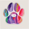 VBA-011 Colorful PawPrint | 0.50in. Acrylic Contour