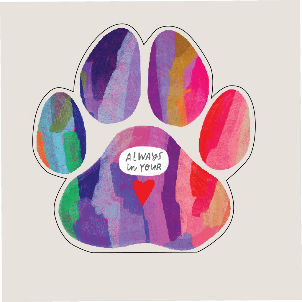 VBA-011 Colorful PawPrint | 0.50in. Acrylic Contour