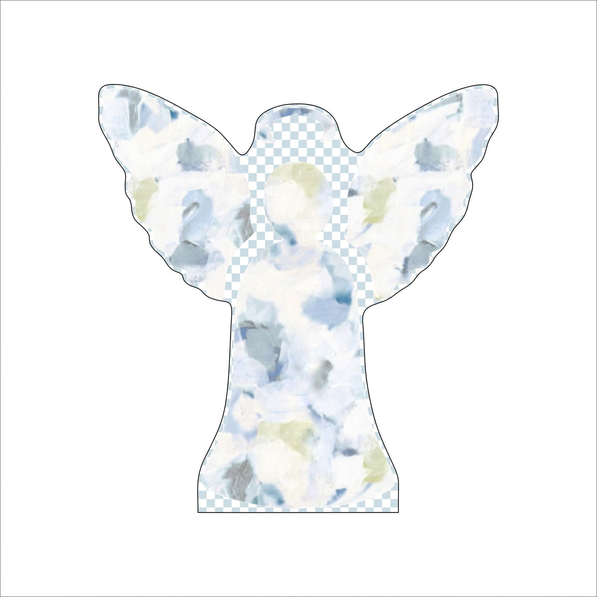 AWA-021 Angel B Cutout | 0.75in. Acrylic Cutout |