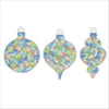 ENA-015 Blue & Green Ornaments (Set of 3) | 0.25in. Acrylic Ornament