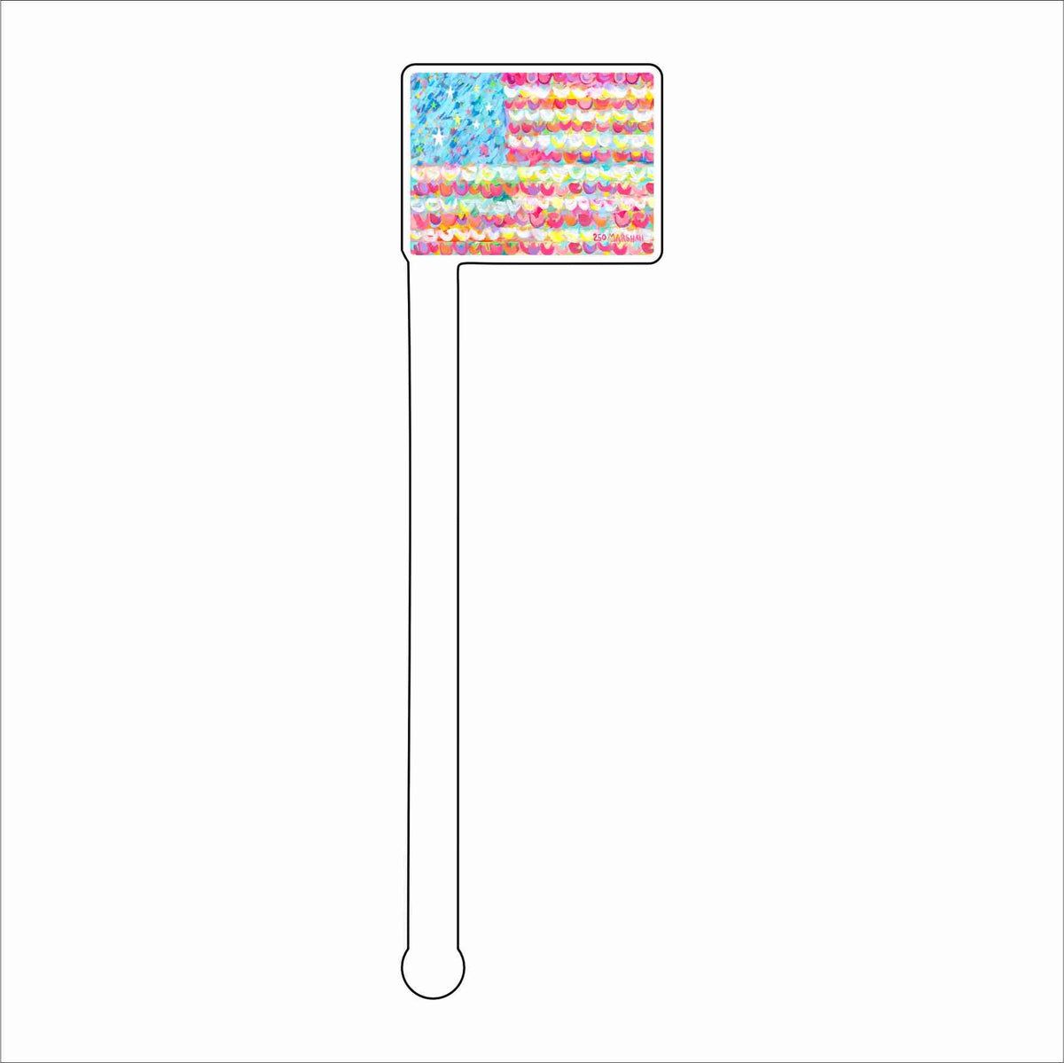 LAM-023 Party Like It's 1776 Drink Stirrer | 0.125Acrylic Stirrer | Case of 4